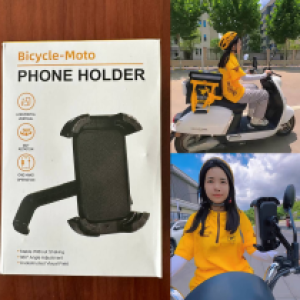 Holder Bicycle/Moto Mirror Handle CK-668 - ជើងចាប់ទូរសព្ទ័ ជាមួយកញ្ចក់ម៉ូតូ CK-668