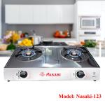 Gas stove stainless steel big Nasaki KM-123 - ចង្ក្រានហ្គាសអ៊ីណុកប្រើធុង Nasaki KM-123 KM-123