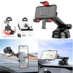 Holder Car hoco H22 automatic clamping - ជើងចាប់ទូរសព្ទ័ ជាប់កញ្ចក់ឡាន ហូកូ​ H22 ផ្ដេកនិងបញ្ឈរ