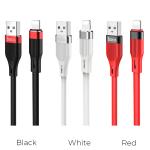 Cable Charger Hoco U72 iphone 1.2m - ខ្សែសាកស្រោបក្រណាត់ ហូកូ​ U72 អាយហ្វូន