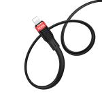 Cable Charger Hoco U72 iphone 1.2m - ខ្សែសាកស្រោបក្រណាត់ ហូកូ​ U72 អាយហ្វូន