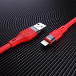 Cable Charger Hoco U72 iphone 1.2m - ខ្សែសាកស្រោបក្រណាត់ ហូកូ​ U72 អាយហ្វូន
