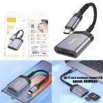 Converter Type-C to card reader 2in1 hoco UA25 - ឌុយបំឡែង Type C ទៅ  card reader hoco UA25