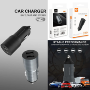 Power Car Charger WUW C148 2.4A - ឆ្នាំងសាកក្នុងឡាន WUW C148 2.4A