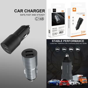 Power Car Charger WUW C148 2.4A - ឆ្នាំងសាកក្នុងឡាន WUW C148 2.4A
