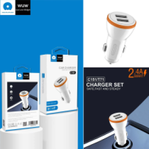 Power Car Charger WUW-C151 2.4A - ឆ្នាំងសាកក្នុងឡាន WUW-C151 2.4A