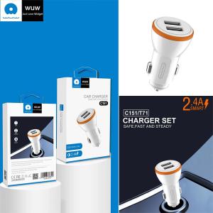 Power Car Charger WUW-C151 2.4A - ឆ្នាំងសាកក្នុងឡាន WUW-C151 2.4A