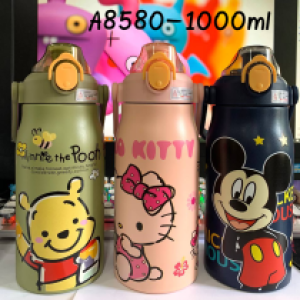 Bottle hot&cold cartoon A8580 1000ml - ដបទឹករក្សាសីតុណ្ហភាពតុក្កតា 1000ml