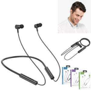 Earphone Bluetooth Neckband hoco ES69 Platinum - កាសប្ល៊ូធូសសងខាង ហូកូ ES69 Platinum neck-mounted