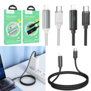 Cable Charger hoco U127 PD Type-C to iPhone - ខ្សែសាកជ័រ ភ្លើងពណ៌ hoco U127 Type-C ទៅ iPhone