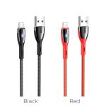 Cable Charger Hoco U89 iphone 1.2m - ខ្សែសាកស្រោបក្រណាត់ ហូកូ​ U89 អាយហ្វូន