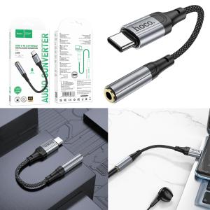 Converter TypeC to AUX 3.5 Audio hoco LS36 - ឌុយបំលែងថាយស៊ី ទៅមូល AUX 3.5 ហូកូ LS36