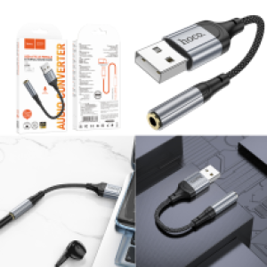 Converter USB to AUX 3.5 Audio hoco LS36 - ឌុយបំលែង USB ទៅមូល AUX 3.5 ហូកូ LS36