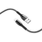 Cable Charger Hoco U89 iphone 1.2m - ខ្សែសាកស្រោបក្រណាត់ ហូកូ​ U89 អាយហ្វូន