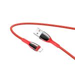 Cable Charger Hoco U89 iphone 1.2m - ខ្សែសាកស្រោបក្រណាត់ ហូកូ​ U89 អាយហ្វូន