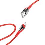 Cable Charger Hoco U89 iphone 1.2m - ខ្សែសាកស្រោបក្រណាត់ ហូកូ​ U89 អាយហ្វូន