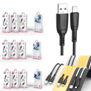 Cable Charger silicone XO NB245 iPhone - ខ្សែសាកស៊ីលីខុន XO​ NB245 iPhone 1ម៉ែត