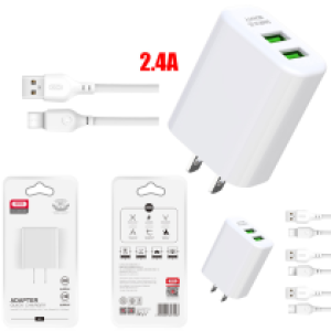 Power Charger XO L85C 2.4A Set TypeC - ឆ្នាំងសាក XO L85C 2.4A ដុំសាក ឈុត Type-C