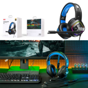 Headset Wire XO GE-08 RGB gaming - កាសប្ល៊ូធូសក្តោបត្រជៀក GE-08 RGB ហ្គេម