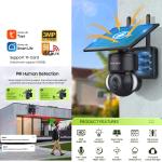 Camera Solar 360° 4GLTE 3M SECTEC ST-516C-3M-4G-EU-TY Tuya - កាមេរ៉សុវត្ថិភាពប្រើស៊ីម និងពន្លឺព្រះអាទិត្យ ST-516C-3M-4G-EU-TY