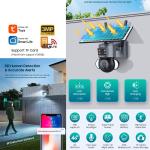 Camera Solar 360° 4GLTE 3M SECTEC ST-528-3M-4G-EU-TY Tuya - កាមេរ៉សុវត្ថិភាពប្រើស៊ីម និងពន្លឺព្រះអាទិត្យ ST-528-3M-4G-EU-TY