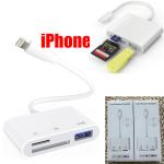 Card Reader OTG Lightningto USB+TF+SD reader - កាត ចម្លង មេម៉ូរី ឌុយ iPhone ទៅ USB+TF+SD