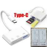 Card Reader OTG Type-C to USB+TF+SD reader - កាត ចម្លង មេម៉ូរី ឌុយ Type C ទៅ USB+TF+SD