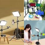 Holder desk stand light live + LED 6inch - ជើងទំរទូរសព្ទ័លើតុ អំពូលឡាយ 6 អ៊ីង