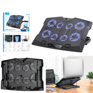 Laptop Stand cooling fan hoco GM27 - ជើងទ្រ កុំព្យូទ័រយួរដៃ មានកង្ហារ hoco GM27